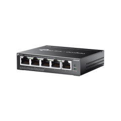 Switch Gestionado 5 Puertos Gigabit / 4 Puertos PoE+ 802.3at/af / 65W Power Budget / Gestión Cloud Omada SDN / Sin Ventiladores / QoS / VLAN