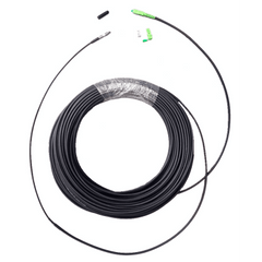Rollo de Fibra Óptica Drop Redonda G657A2 Monomodo Simplex de 200 Metros con Conectores SC/APC-SC/APC para Instalaciones Aéreas o a la Intemperie