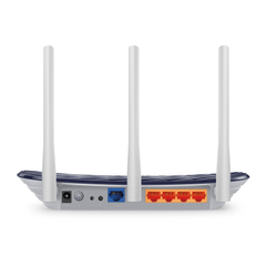 Router Inalámbrico doble banda AC, 2.4 GHz y 5 GHz Hasta 733 Mbps, 3 antenas externas omnidireccional, 4 Puertos LAN 10/100 Mbps, 1 Puerto WAN 10/100 Mbps
