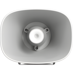 Bocina (Altavoz IP ) | Tipo Trompeta | 25 Watts | POE | Anti-corrosión | Metal | IK10 | Entrada de alarma | Voceo en tiempo real | Calendarización de audios | Síntesis de Voz (TTS)