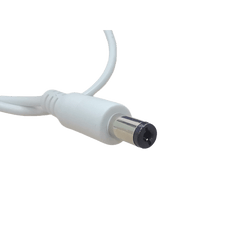 Cable con Conector Macho (Pigtail) | Forro Blanco | Alimentación para Vcc con Puntas Libres | Polarizado | Largo 22 cm (8.66 Pulgadas) / Calibre 22AWG.