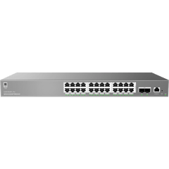 Switch de Red Empresarial L2++ / Serie GWN7800 Pro / 24 Puertos Gigabit PoE 250W / 2 Puertos SFP+ / Gestión Cloud GDMS / VLAN 4K / QoS Avanzado / Seguridad Integral