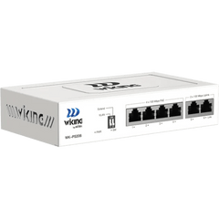 Switch no administrable PoE / Con 4 puertos 10/100 Mbps PoE af/at / 2 Puertos Uplink 10/100 MBPS / Presupuesto 45 W / PoE hasta 250 metros