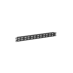 Panel de Parcheo Modular Mini-Com (Sin Conectores), Plano, Blindado, Alta Densidad, de 48 Puertos, 1UR
