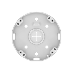 Base de Montaje para Techo SBP-180CMB / Aluminio / Color Blanco RAL9003 / Diámetro 180 mm / Peso 970 g / Tornillo TR30 / Orificio Conduit 19.1 mm / Compatible con Múltiples Modelos Hanwha