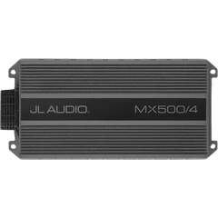 Amplificador Náutico y para Deportes de Motor / 4 Canales / 500 W RMS / Clase D / IPX7 / Filtros Paso Bajo y Paso Alto / Potenciómetros Calibrados con Bloqueo