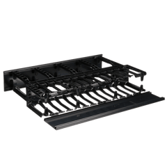 Organizador de Cables Horizontal NetManager de Alta Densidad, Doble (Frontal y Posterior), Para Rack de 19in, 2UR, Color Negro