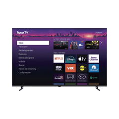 Smart TV 98 pulgadas QLED 4K Ultra HD con ROKU TV / Pantalla Gigante 2.19m × 1.25m / 1.07 mil millones de colores / Audio Dolby 12W+12W / 3 HDMI con ARC-CEC / WiFi / Ideal para Sala, Negocios y Digital Signage
