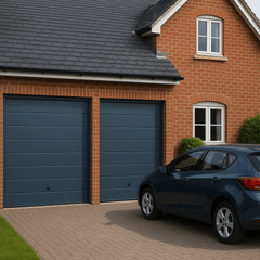 Puerta D / Garage D / Alta Calidad / Linea Central / Color GRIS / acabdo DELUXE / 10X8 pies / AISLADA / Estilo Americana.