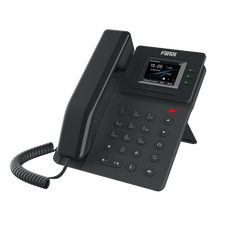 Teléfono IP empresarial para 4 líneas SIP con pantalla LCD de 2.4 pulgadas a color, Opus y conferencia de 6 vías, PoE.