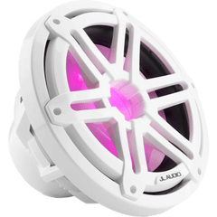 Subwoofer Náutico / 10" / LED RGB / Rejilla Deportiva Blanca / 175 W RMS / 4 Ω / Deflector Infinito / Cono de Polipropileno Relleno de Mica / Montaje Empotrado