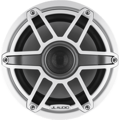 Bocinas Náuticas Coaxiales 8.8" (224 mm) / 125 W RMS / 90.5 dB / 38 Hz-20 kHz / 4 Ω / Polipropileno con Mica / Tweeter Cúpula de Seda / Rejilla Deportiva Blanca