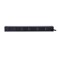 PDU Básico Para Distribución de Energía con Supresor de Picos, Con 12 Tomas NEMA 5-15R Traseras, 1UR, 15 Amp, 120 Vca, 1800 Joules de Protección