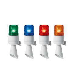 Luz LED con patrones de destello fijo y destellante con buzzer incorporado de alto volumen Máx. 95 dB color Ámbar 24 VCD