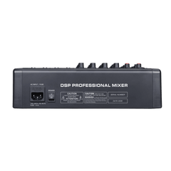 Consola de Mezcla Analógica | 8 Canales | 6 Entradas Mic/Línea | 12 Salidas | DSP Efectos | USB Media | Bluetooth | Montaje en Rack