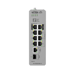 Switch Industrial PoE / 8 Puertos Gigabit PoE / 110W-270W Budget / SFP / DIN-Rail / -30°C a 65°C / Fanless