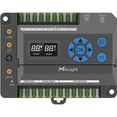 Gateway IoT LoRaWAN para Automatización de Edificios / Quad-Core 1.5 GHz / 8 Canales LoRaWAN / 2,000 Dispositivos / Edge Computing / 4G LTE / KNX + BACnet + Modbus / RS485 + M-Bus