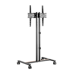 Soporte Móvil para Pantalla | Compatibilidad VESA 200x200 hasta 600x400 / Ruedas con Frenos / Ajuste de Altura y Ángulo / Soporte para TV de hasta 55 Pulgadas / Capacidad de Peso 35 kg