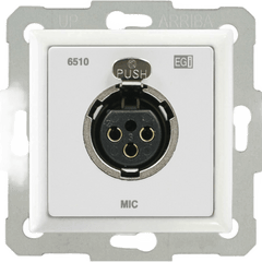 CONEXIÓN CAJA 60 MM. XLR HEMBRA DE PARED. BLANCO.
