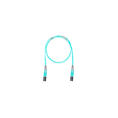 Jumper de Fibra Optica Multimodo 50/125 OM4, LC-LC Duplex, OFNR (Riser), Color Aqua, 25 Metros