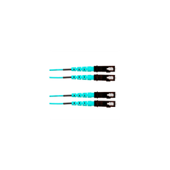 Jumper de Fibra Óptica Multimodo 50/125 OM4, SC-SC Duplex, OFNR (Riser), Color Aqua, 3 Metros (9.84 Pies)