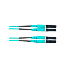 Jumper de Fibra Optica Multimodo 50/125 OM4, LC-LC Duplex, OFNR (Riser), Color Aqua, 8 ft