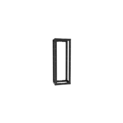 Rack de Cuatro Postes Estándar de 19", Rieles Con Orificio Para Tuerca Enjaulada, Profundidad Ajustable de 23 a 42 in, 45 Unidades de Rack, Color Negro