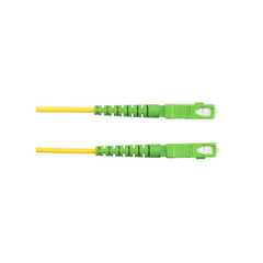 Jumper de Fibra Optica Monomodo 9/125 OS2, SC/APC-SC/APC Simplex, OFNR (Riser), Color Amarillo, 5 Metros
