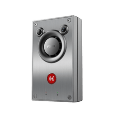 Video/ Intercomunicador IP, Altavoz 10W, 2 relevadores con botón para llamada, anti-vandálico, IP66 e IK10, PoE