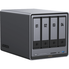 NASync DXP4800 | SO UGOS Pro | Intel N100 12th Gen Intel® Quad Core™ | 4-Bahias (SATA) hasta 96TB | 2* M.2 SSD hasta 16TB| 8GB DDR5 (Exp. a 16GB) | 2.5Gb Dual Ethernet | HDMI 4K | 2* USB2.0 | 1*USB 3.2Gen | 1* USB 3.2Gen2 | 1*USB-C 3.2Gen2 | SD
