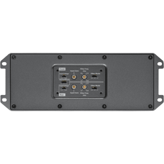 Amplificador Náutico y para Deportes de Motor / 4 Canales / 280 W RMS / Clase D / IPX7 / Filtros Paso Bajo y Paso Alto / Potenciómetros Calibrados