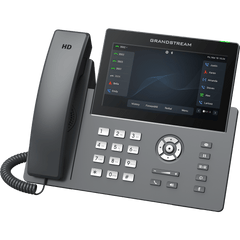 Teléfono IP Wi-Fi, Grado Operador, 12 líneas SIP con 6 cuentas, pantalla táctil 7", puertos Gigabit, Bluetooth, PoE, codec Opus, IPV4/IPV6 con gestión en la nube GDMS
