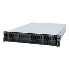 Servidor de Almacenamiento FlashStation FS3410 | 24 Bahías SSD SATA 2.5" | Intel Xeon D-1541 8 Núcleos | 16 GB RAM (Ampliable a 128 GB) | 356,500 IOPS Lectura | 129,400 IOPS Escritura | 4 Puertos 1GbE + 2 Puertos 10GbE