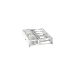 Organizador de Cables Horizontal NetManager de Alta Densidad, Doble (Frontal y Posterior), Para Rack de 19in, 2UR, Color Blanco
