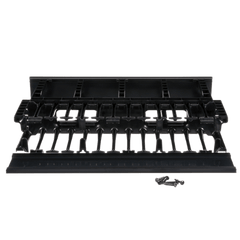 Organizador de Cables Horizontal NetManager de Alta Densidad, Doble (Frontal y Posterior), Para Rack de 19in, 2UR, Color Negro