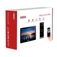 Kit Videoportero IP Fanvil VIK-01, Estación Interior SIP i504W + Frente de Calle i60, Llamadas HD, Desbloqueo Remoto, App Fanvil Link, Wi-Fi 2.4G/5G, PoE