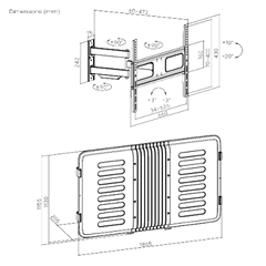 ENCLOSURE PARA PANTALLA HASTA 75" | RESISTENTE A INTEMPERIE MONTURA PARED | CAPACIDAD DE CARGA MAX. 50 KG