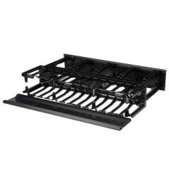 Organizador de Cables Horizontal NetManager de Alta Densidad, Doble (Frontal y Posterior), Para Rack de 19in, 2UR, Color Negro