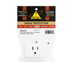 Protector Plug Pared / 120 VCA 15 A / 40,000 A / LED Diagnóstico / Transformadores de Alarma