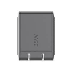 Cargador GaN III 35W / USB-C PD 35W + USB-A 22.5W / Doble Puerto Simultáneo / PD3.0 PPS QC4.0 AFC SCP FCP / Diseño Plegable de Bolsillo / Protección Integral 6 Capas