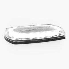 Mini torreta de 48 LED 10 Pulgadas, Ambar/Claro, Lente Transparente, Montaje Permamente Y Conexión Por Cableado