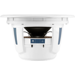 Subwoofer Náutico 10" / Rejilla Luxe Blanca / Deflector Infinito / 250 W RMS / 4 Ω / Cono de Polipropileno Relleno de Mica / Sensibilidad 86.4 dB / Conexiones de Pala