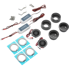 Tweeter Marino de Componentes / 1 in (25 mm) / Diafragma Domo de Seda / 75 W RMS / 4 Ω / 91 dB a 1 W/1 m / 4.8 kHz–25 kHz (±3 dB) / Filtro Pasa-Altas Externo de Tercer Orden / Protección Electrónica Automática / Mon