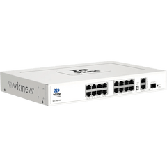 Switch no administrable PoE WI-TEK /16 Puertos 10/100 Mbps PoE af/at / 2 Puertos Uplink Gigabit / 1 Ranura SFP 1000 Mbps / Presupuesto 180 W / Puerto 1 Hi-PoE 60W