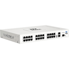 Switch no administrable PoE WI-TEK /24 Puertos 10/100 Mbps PoE af/at / 2 Puertos Uplink Gigabit / 1 Ranura SFP 1000 Mbps / Presupuesto 270 W / Puerto 1 Hi-PoE 60W
