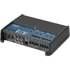 Amplificador Náutico y para Automóvil / 3 Canales (500 W) / Clase D / Principal 75 W x 2 + Subwoofer 180 W x 1 a 4 Ω / 100 W x 2 + 300 W x 1 a 2 Ω / Filtros Paso Alto y Paso Bajo 50 Hz-500 Hz / Fusible 50 A / Control de Nivel Rem