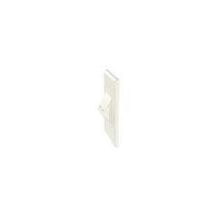 Placa de Pared Vertical Clásica, Salida Para 2 Puertos Mini-Com Inclinados, Con Espacios Para Etiquetas, Color Blanco