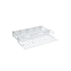Organizador de Cables Horizontal NetManager de Alta Densidad, Doble (Frontal y Posterior), Para Rack de 19in, 2UR, Color Blanco