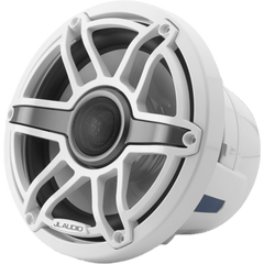 Bocinas Náuticas Coaxiales 8.8" (224 mm) / 125 W RMS / 90.5 dB / 38 Hz-20 kHz / 4 Ω / Polipropileno con Mica / Tweeter Cúpula de Seda / Rejilla Deportiva Blanca