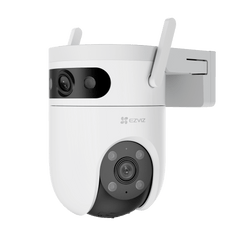 Cámara IP WiFi 6 (Doble Banda 2.4 GHz y 5 GHz) PT Dual-Lente / 3K (5mp + 5mp) / Visión Nocturna Color Hasta 40m / Detección IA Humano-Vehículo / Seguimiento Automático / Defensa Activa con Sirena y Luz Estroboscóp